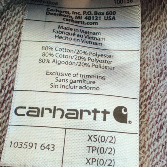 Carhartt Newberry Hoodie in maroon size xs - Picture 7 of 7